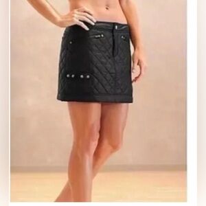 Black Quilted Mini Skirt